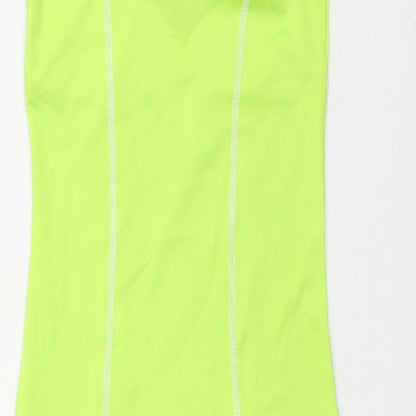 Divided by H&M Womens Green Polyester Mini Size XS Square Neck Pullover