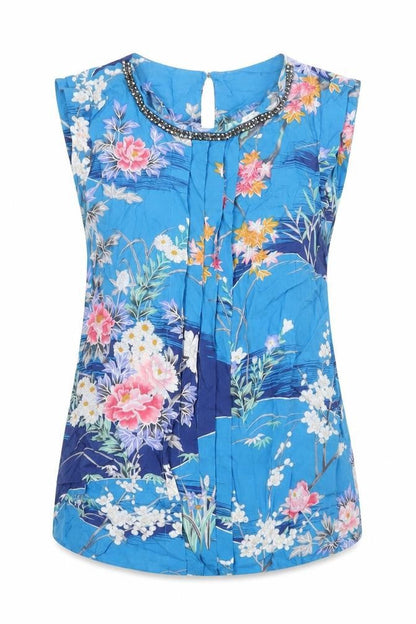 Womens UK Size 8 Oasis Blue Basic Blouse