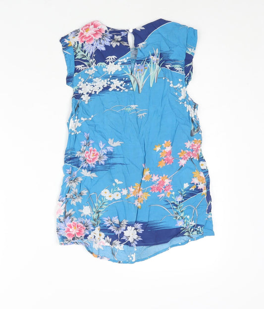 Womens UK Size 8 Oasis Blue Basic Blouse