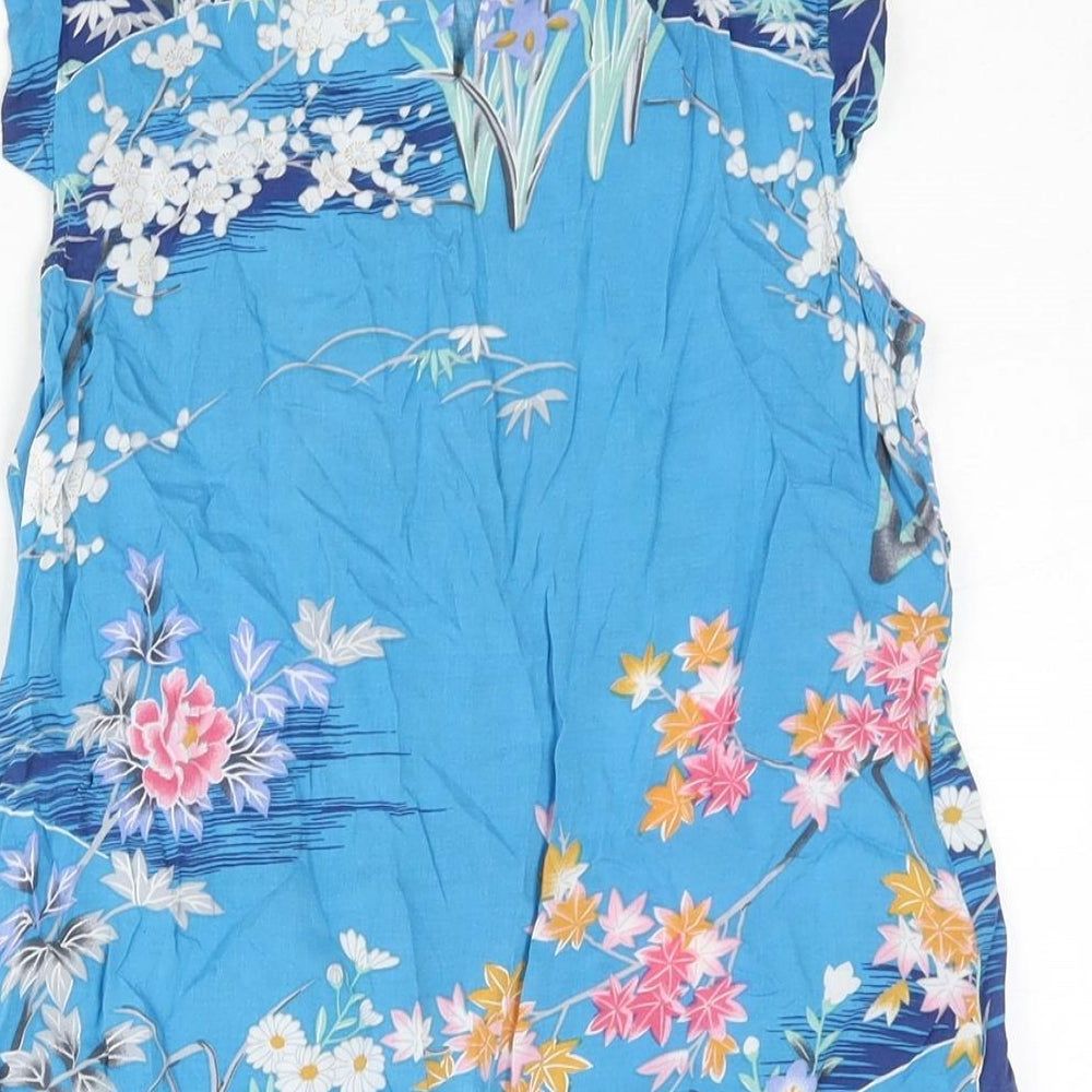 Womens UK Size 8 Oasis Blue Basic Blouse