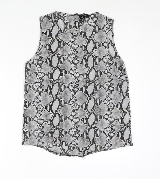 Womens UK Size 12 New Look Grey Camisole Blouse