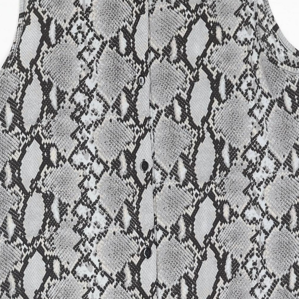 Womens UK Size 12 New Look Grey Camisole Blouse
