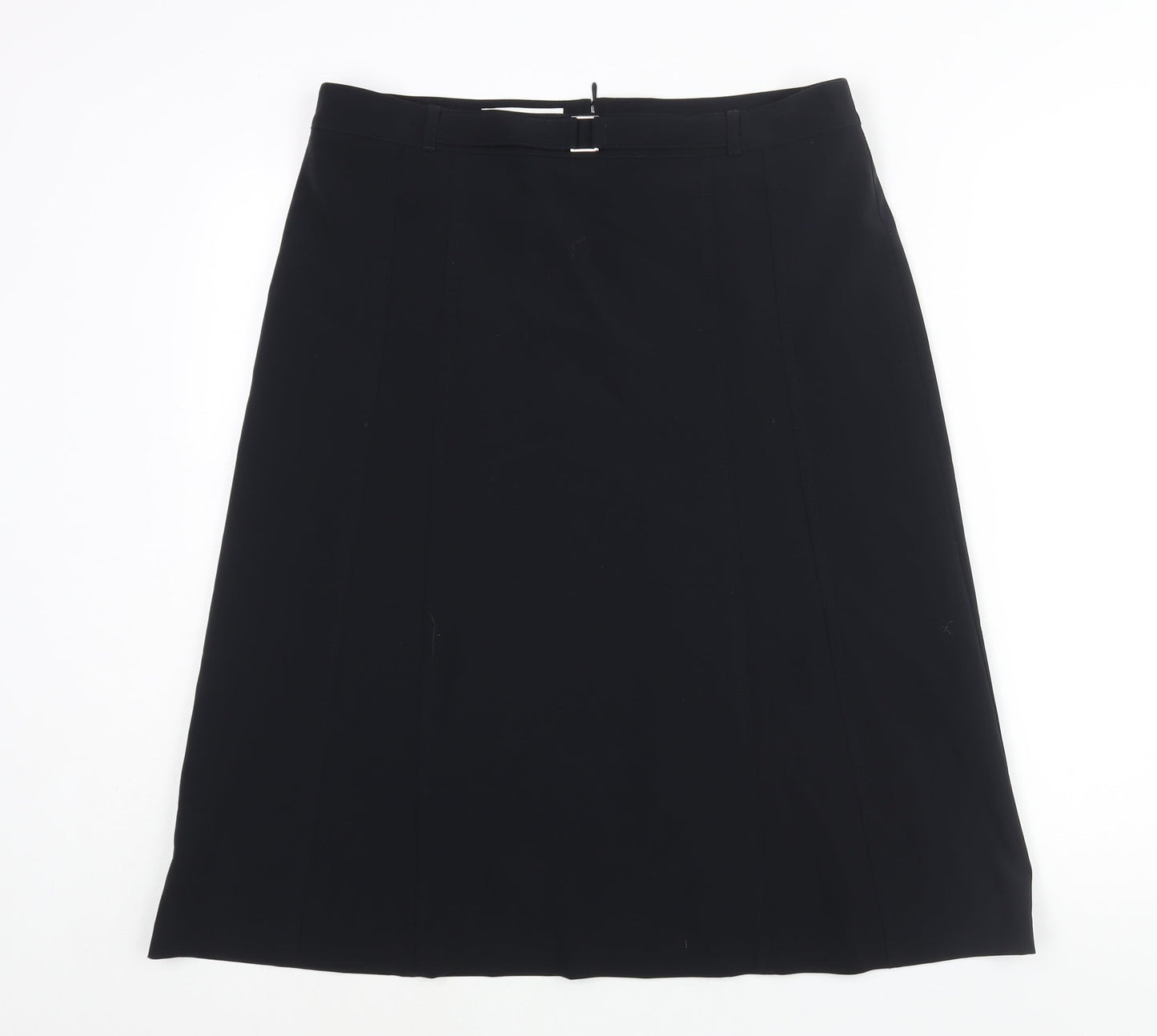 Gerry Weber Womens Black Polyester A-Line Skirt Size 14 Zip - Buckle