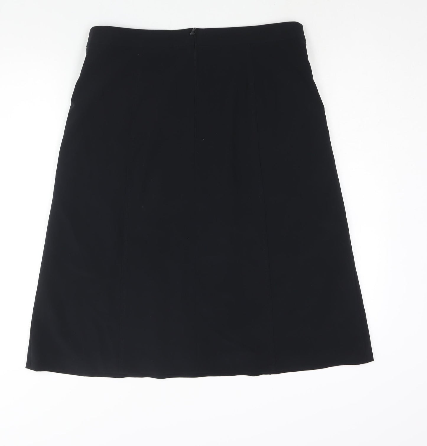 Gerry Weber Womens Black Polyester A-Line Skirt Size 14 Zip - Buckle
