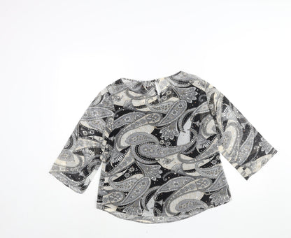 Womens UK Size 10 Dorothy Perkins Grey Basic Blouse