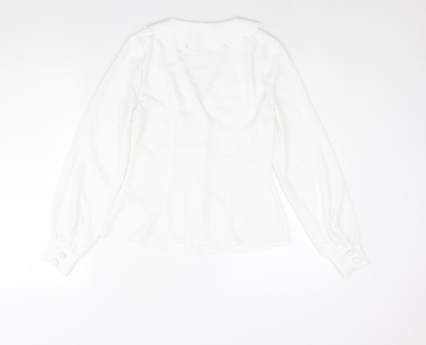 Womens UK Size 8 Fashion Union White Basic Button-Up
