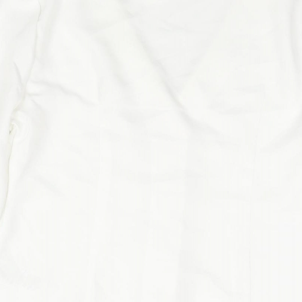 Womens UK Size 8 Fashion Union White Basic Button-Up