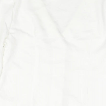 Womens UK Size 8 Fashion Union White Basic Button-Up