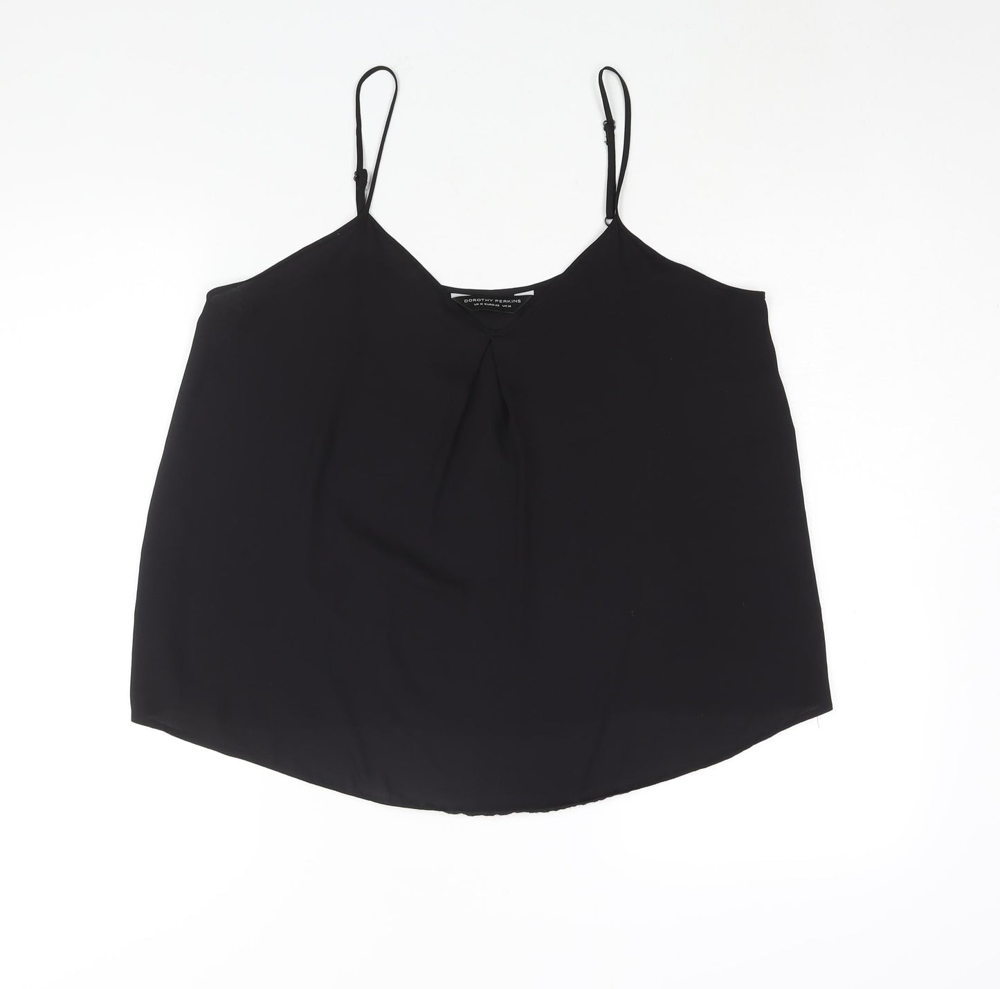 Womens UK Size 14 Dorothy Perkins Black Camisole Blouse