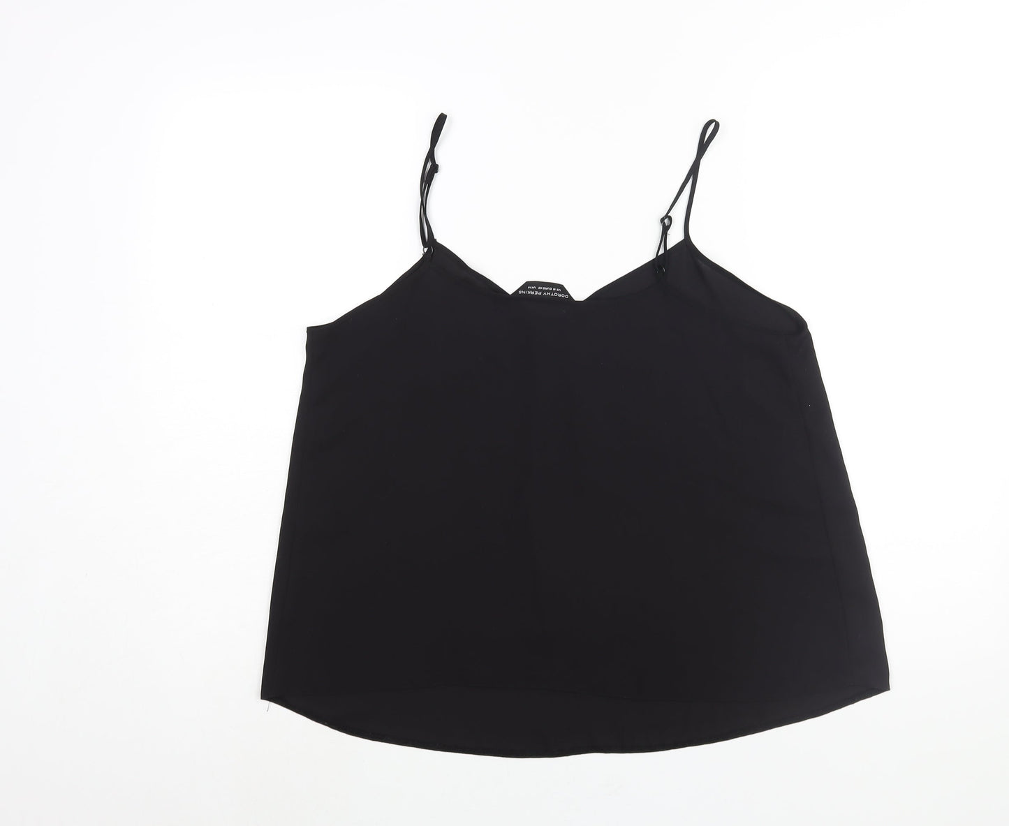 Womens UK Size 14 Dorothy Perkins Black Camisole Blouse