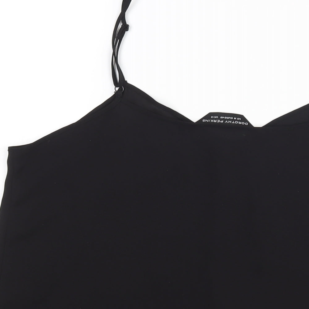 Womens UK Size 14 Dorothy Perkins Black Camisole Blouse