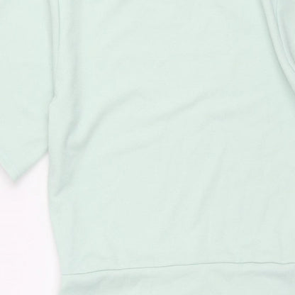 In the Style Womens Green Polyester Shift Size 10 Round Neck Pullover - Frill Drawstring Rouched