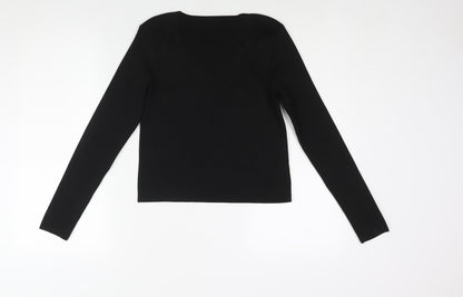 Womens UK Size S Mango Black Basic Blouse