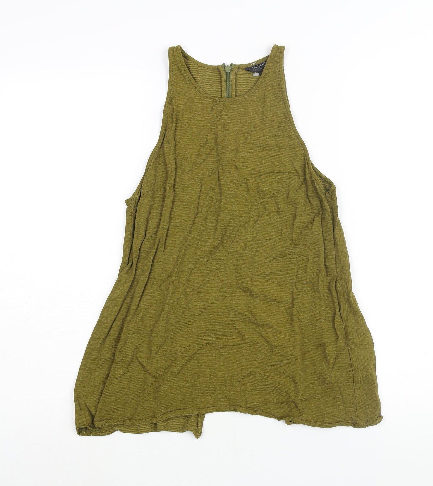 Womens UK Size 10 Topshop Green Camisole Blouse