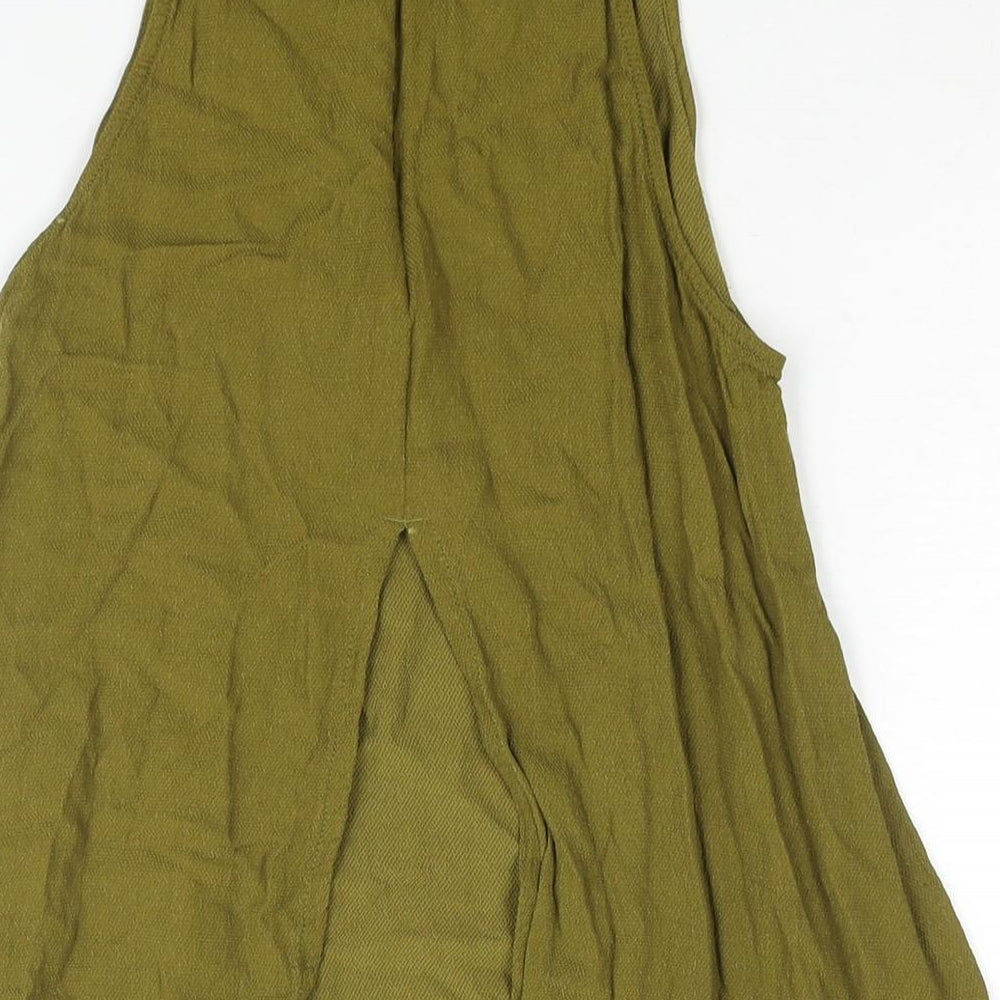 Womens UK Size 10 Topshop Green Camisole Blouse