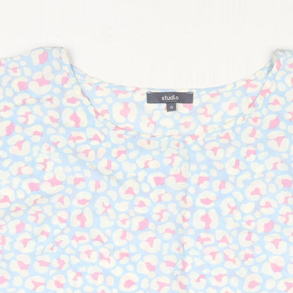 Womens UK Size 16 Studio Blue Tunic Blouse