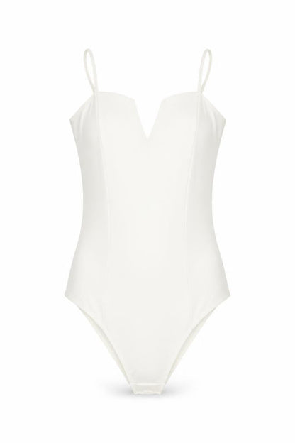Womens UK Size 8 New Look One-Piece White Bodysuit