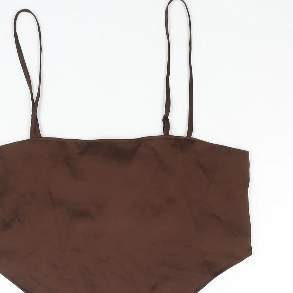 Womens UK Size S Divided by H&M Brown Camisole Blouse