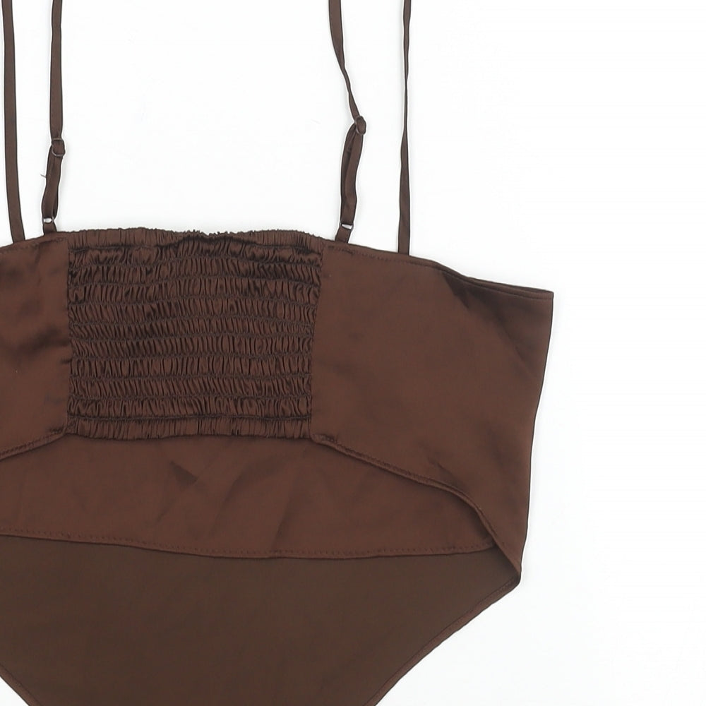 Womens UK Size S Divided by H&M Brown Camisole Blouse