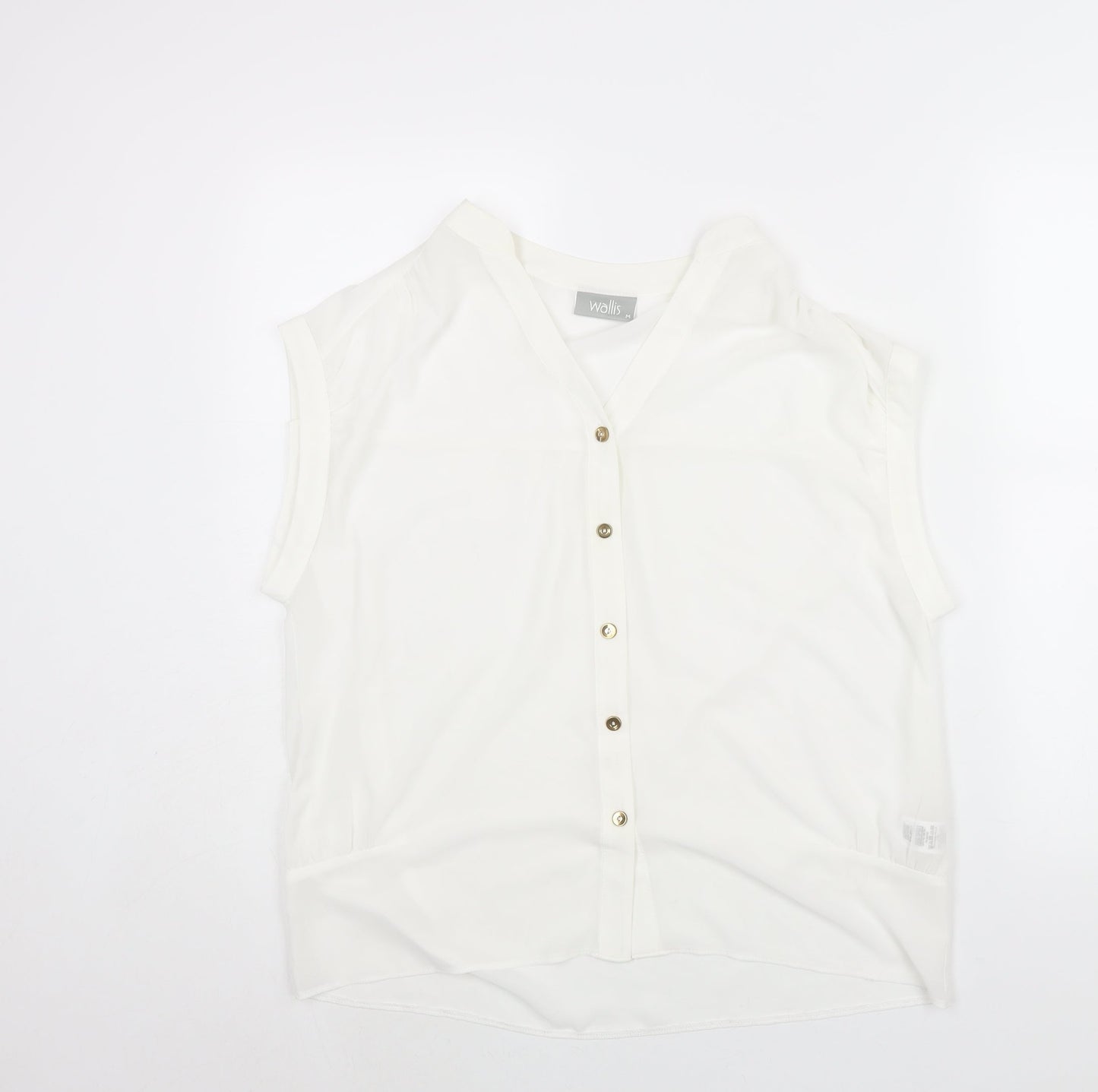 Womens UK Size M Wallis White Basic Blouse