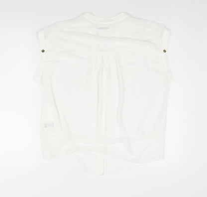 Womens UK Size M Wallis White Basic Blouse