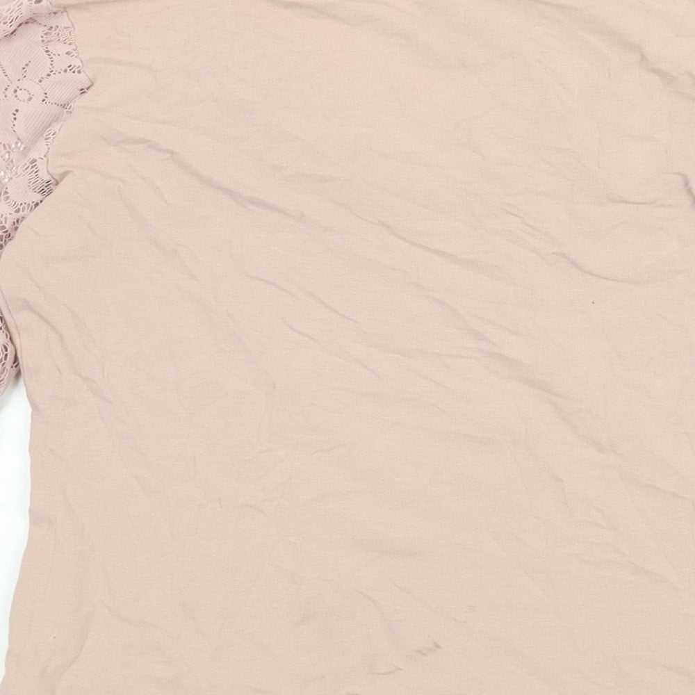 Womens UK Size S H&M Pink Basic Blouse