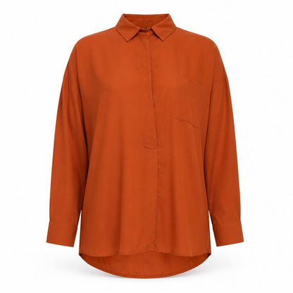 Womens UK Size 4 Missguided Brown Basic Blouse