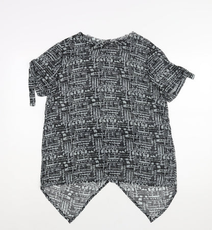 Womens UK Size 14 Label Lab Grey Basic Blouse