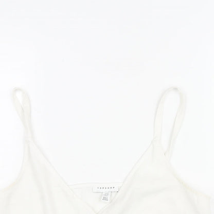 Womens UK Size 12 Topshop White Camisole Blouse