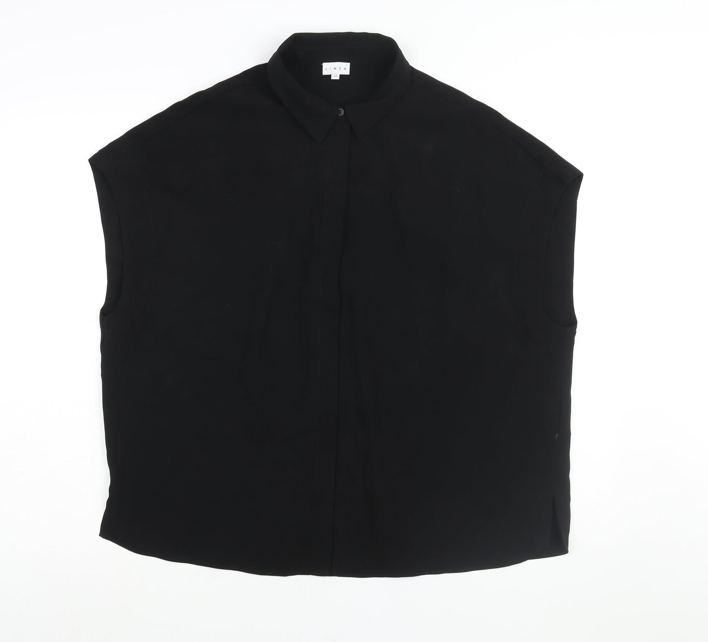 Womens UK Size 14 Linea Black Basic Blouse