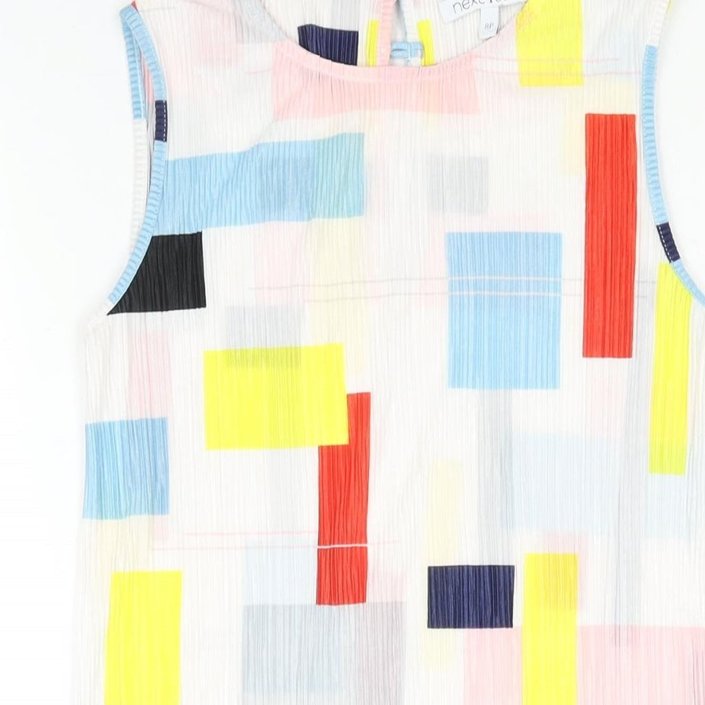 Womens UK Size 8 NEXT Multicoloured Tunic Blouse
