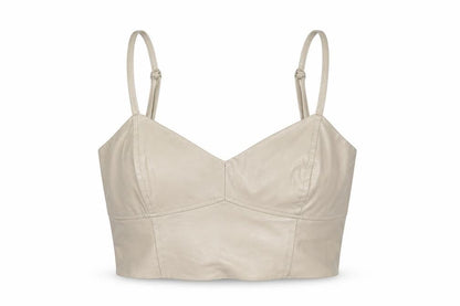 Womens UK Size XS Zara Beige Cropped T-Shirt