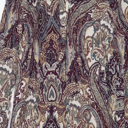 Dunnes Stores Womens Multicoloured Fair Isle Viscose Sheath Size 12 V-Neck Pullover