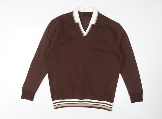 Mens UK Size S ASOS Brown Pullover Sweatshirt
