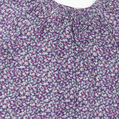 Womens UK Size L Zara Purple Basic T-Shirt