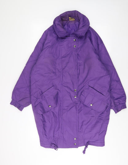 Casual Women Womens Purple Jacket Coat Size 10 Zip - Pockets
