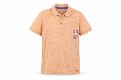 Mothercare Boys Orange Cotton Basic Polo Size 7-8 Years Collared Button