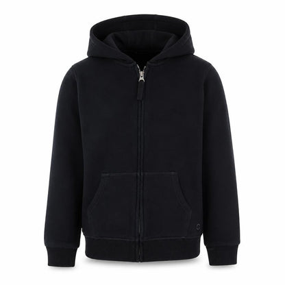Goodmove Boys Black Cotton Full Zip Hoodie Size 7-8 Years Zip