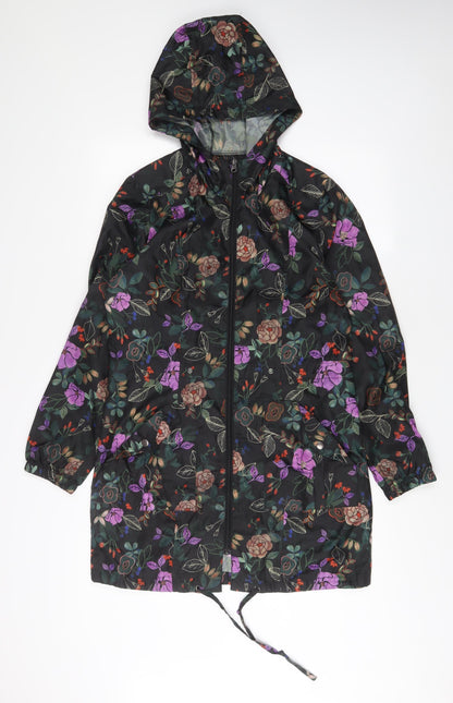 B.You Womens Multicoloured Floral Jacket Size 10 Zip - Pockets