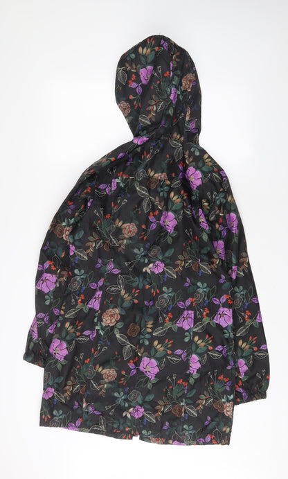 B.You Womens Multicoloured Floral Jacket Size 10 Zip - Pockets
