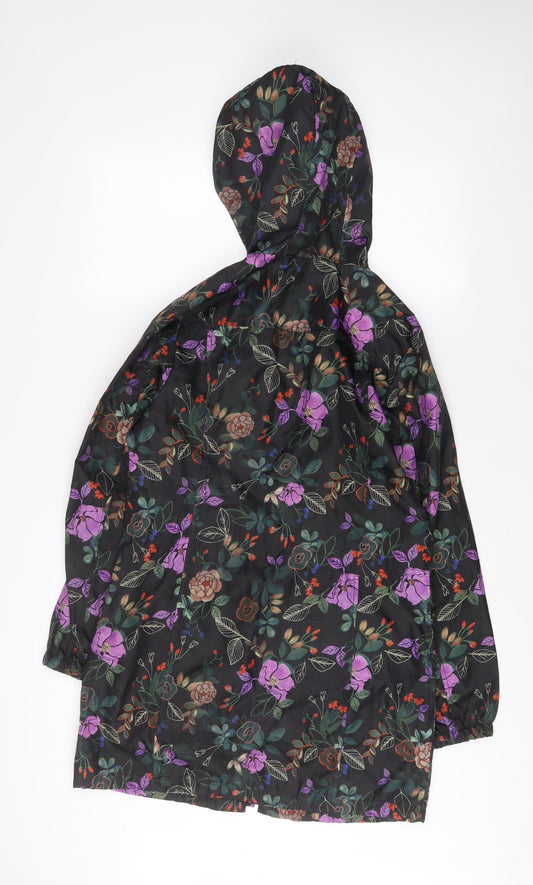 B.You Womens Multicoloured Floral Jacket Size 10 Zip - Pockets