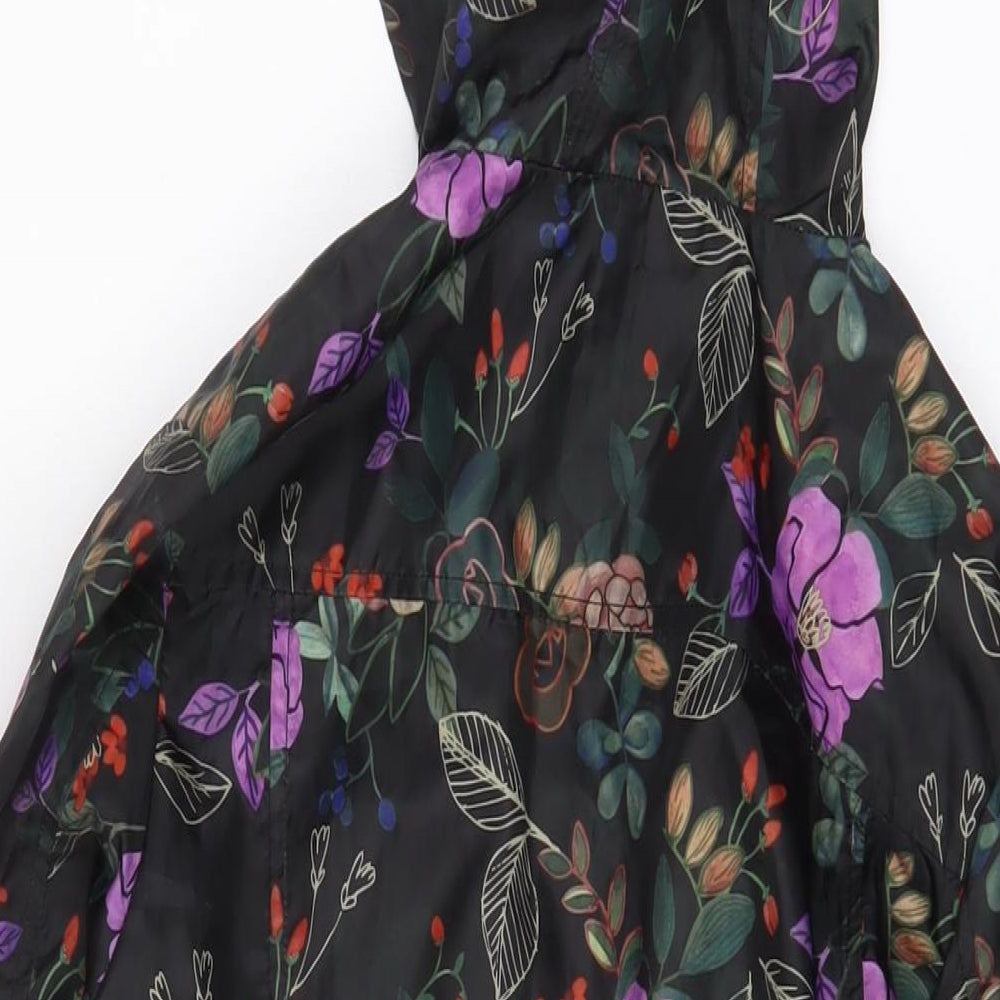 B.You Womens Multicoloured Floral Jacket Size 10 Zip - Pockets