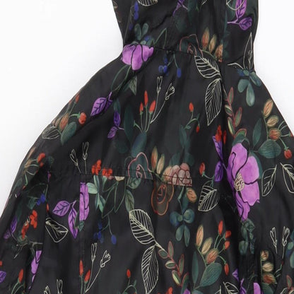 B.You Womens Multicoloured Floral Jacket Size 10 Zip - Pockets