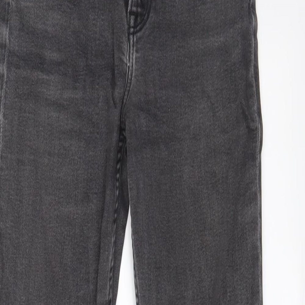 Womens UK Size 8 H&M Regular Fit Straight Grey Jeans