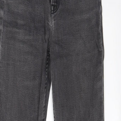 Womens UK Size 8 H&M Regular Fit Straight Grey Jeans