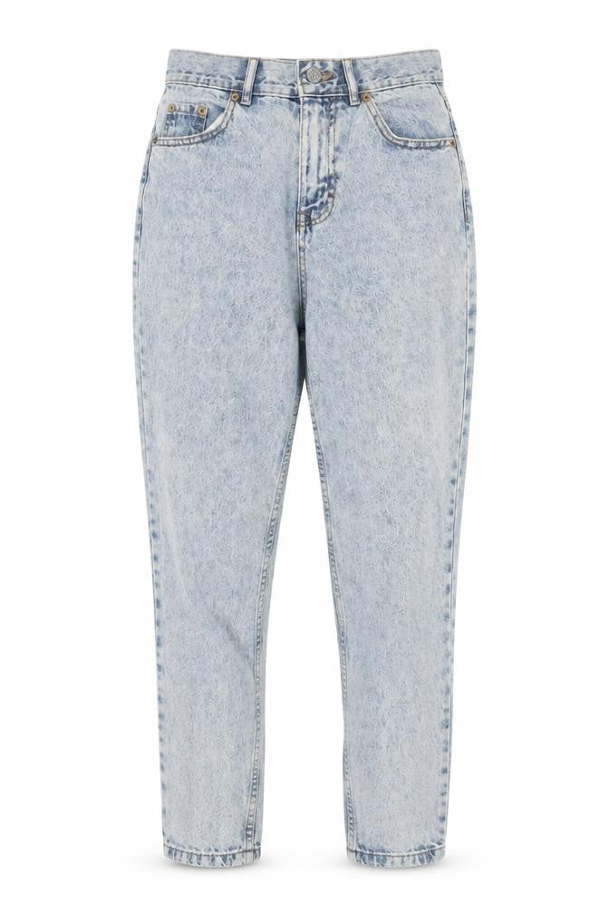 Womens UK Size 8 Pull&Bear Regular Fit Mom Blue Jeans