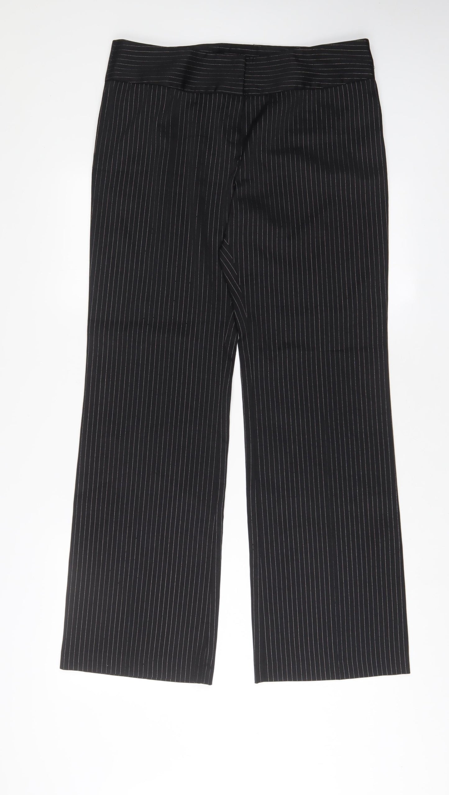 Womens UK Size 14 Etam Regular Fit  Black Trousers