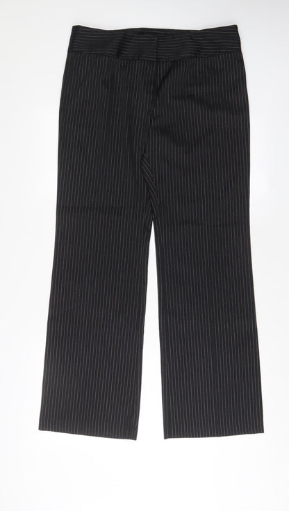 Womens UK Size 14 Etam Regular Fit  Black Trousers