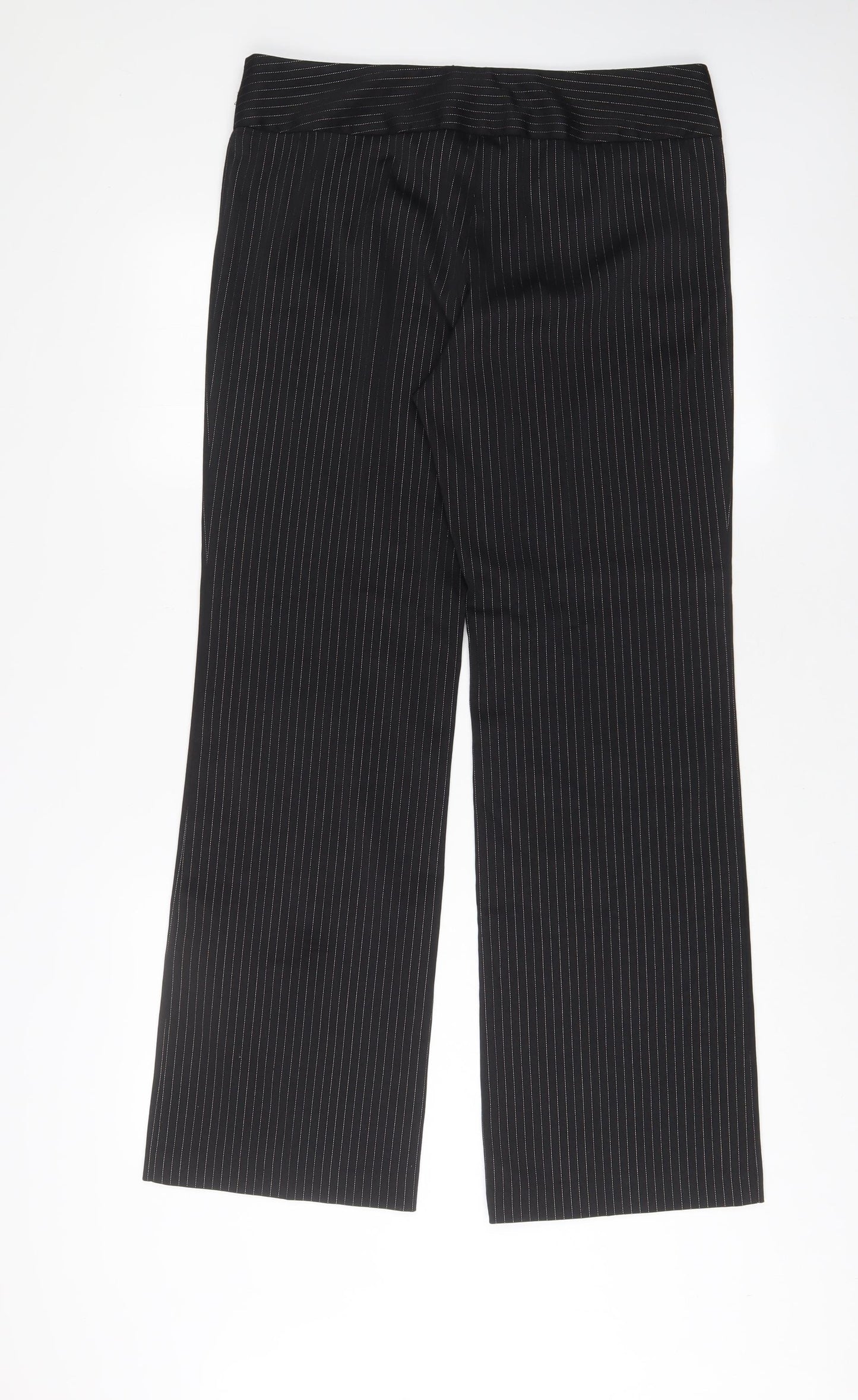 Womens UK Size 14 Etam Regular Fit  Black Trousers