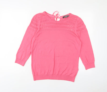 Womens UK Size 14 Limited Collection Pink Pullover Jumper